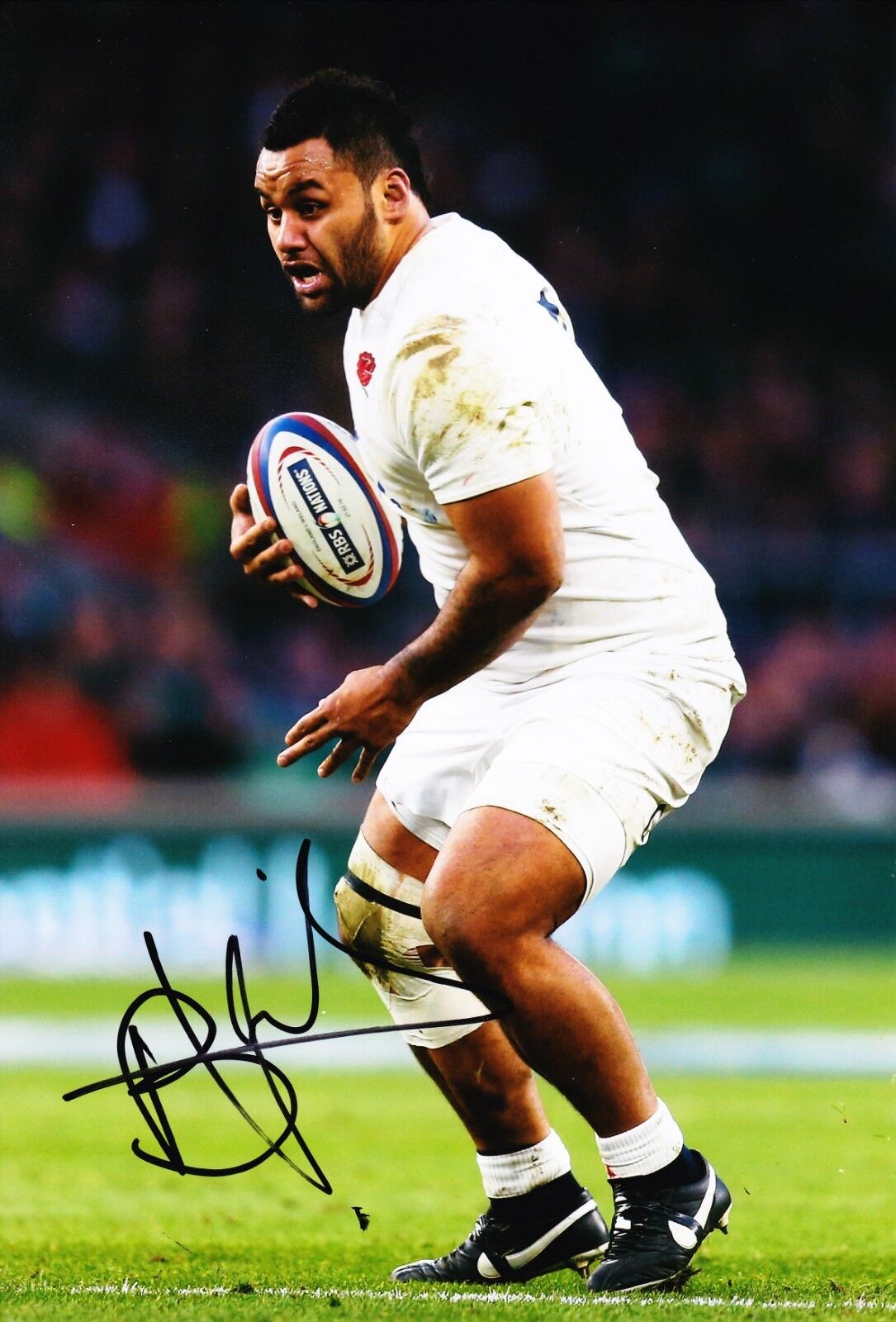 Billy Vunipola Signed 12X8 Photo Poster painting Saracens & ENGLAND RUGBY PROOF AFTAL COA (2138)