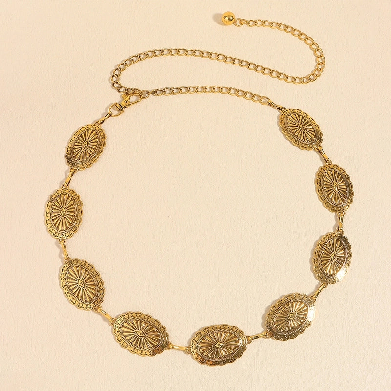 Casual Basic Punk Geometric Metal Unisex Chain Belts