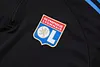 Joyfball 2025/2026 Lyon Half-Pull Training Suit Black Football Shirt 1:1 Thai Quality