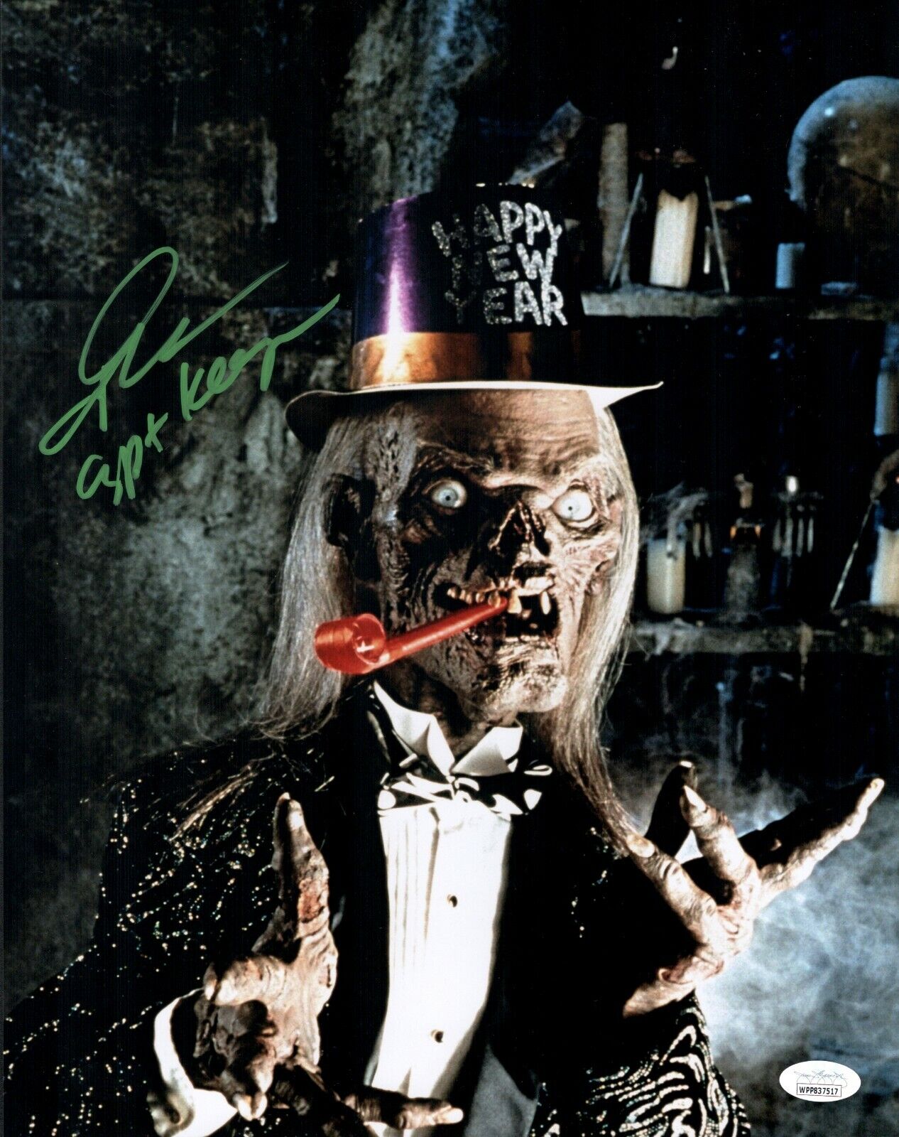 JOHN KASSIR Signed TALES FROM CRYPT Keeper 11x14 Photo Poster painting Autograph JSA COA WP Cert