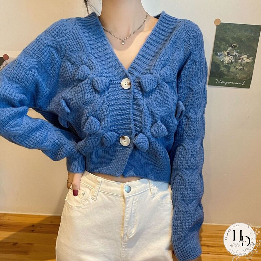 Sweet Bow Women Cardigan Sweater Autumn Winter Fashion Harajuku Crop Tops Female Casual Korean Long Sleeve Y2k Sweater New