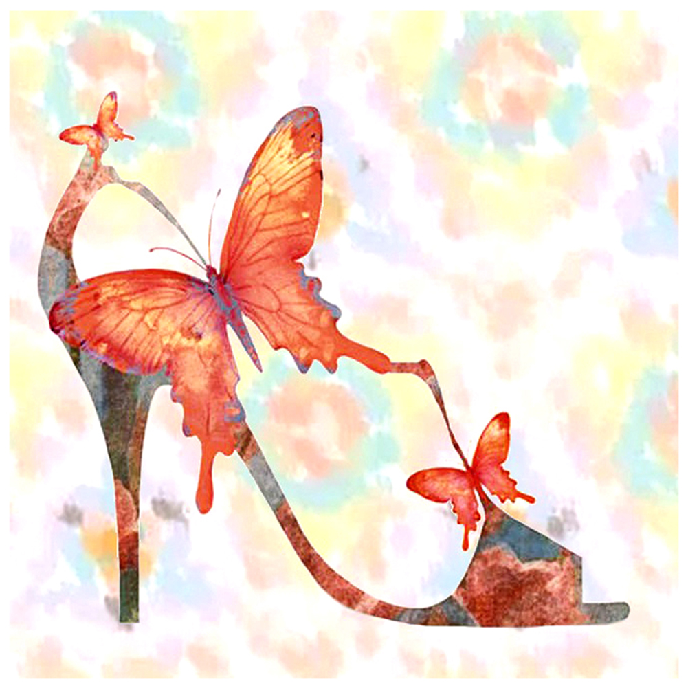 

30*30CM - Round Drill Diamond Painting - High Heels, 501 Original