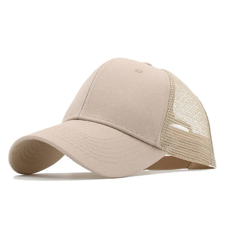 Unisex Snapback Caps Women Men Solid Color Baseball Cap Outdoor Sunscreen Mesh Breathable Sun Hat Casual Adjustable Dad Hat