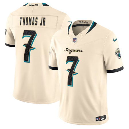 Men's Jacksonville Jaguars #7 Brian Thomas Jr Cream 2026 Rivalries Collection Vapor F.U.S.E. Limited Jersey
