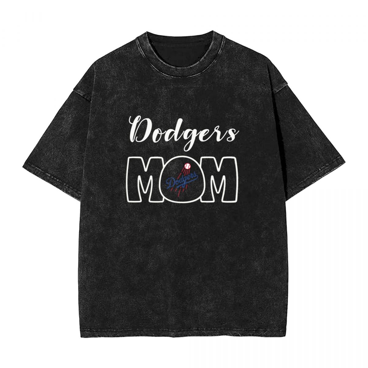 Los Angeles Dodgers Mom Washed Oversized Vintage Men's T-Shirt