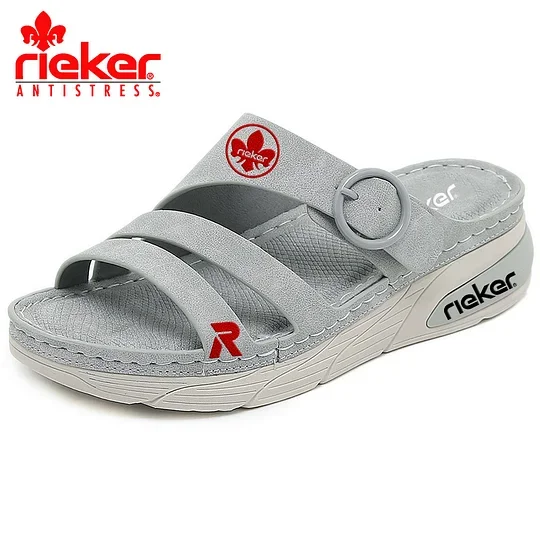 RIEKER® 2024 DÁMSKE KOŽENÉ SANDÁLY S OPOROU