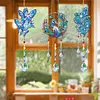 3PCS-4 5D DIY Diamond Painting Wind Chimes Suncatcher Kit Double Sided Diamond Art Kits Suncatcher with Crystal Pendant for Home Wall Window Decor Adults DIY Art Craft