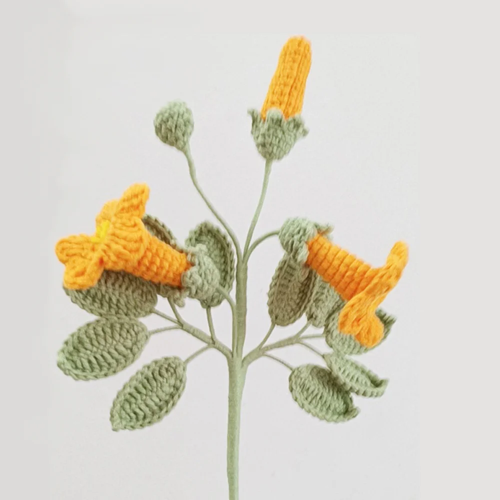 Handmade wool soft wire crochet Lingxiao bouquet home decoration simulation flower mother's day gift