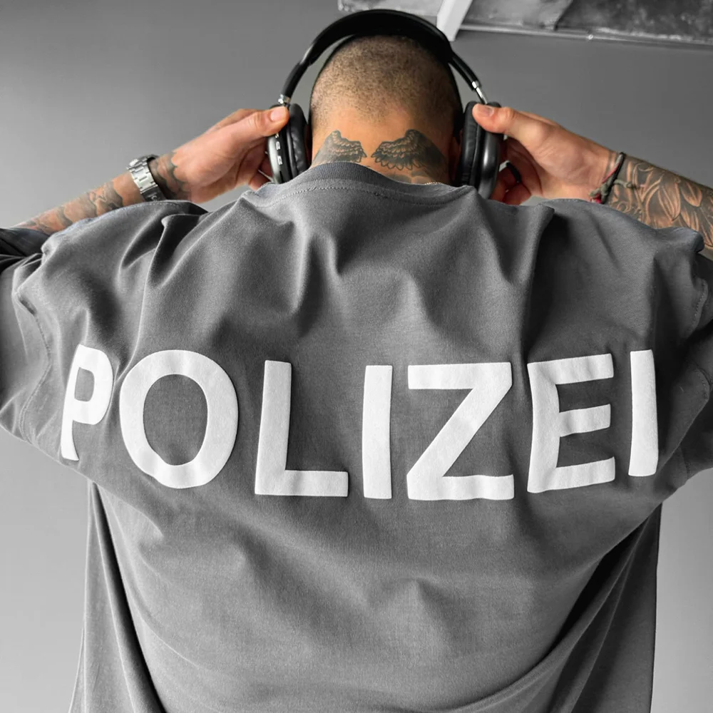 Unisex Casua Polizei T-shirt
