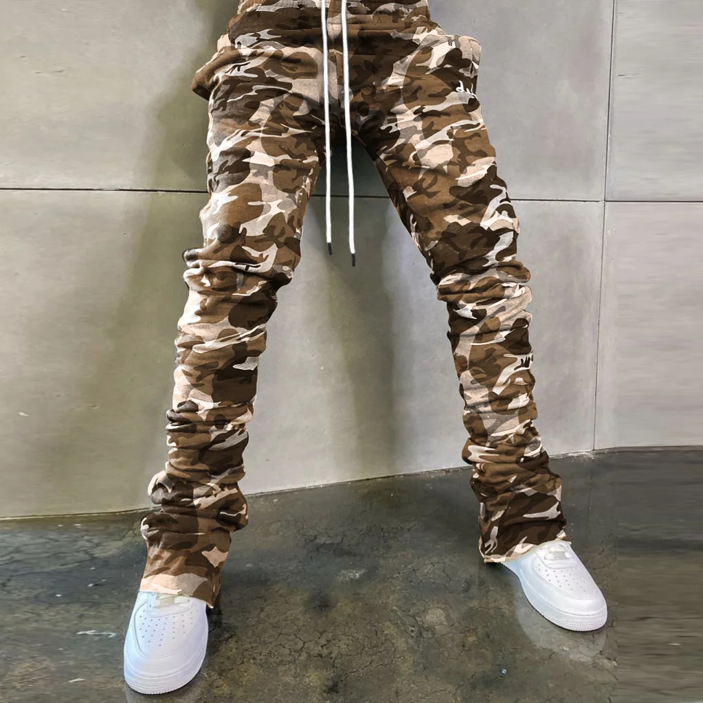 Street style statement desert camouflage trousers