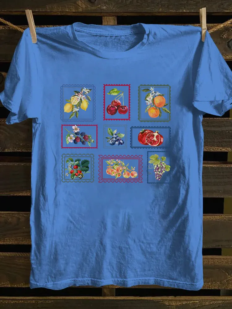 Summer Fruit Stamp T-shirt