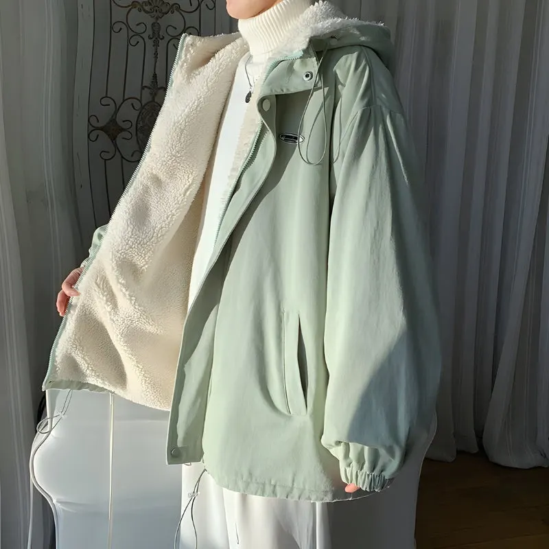 Brownm Fur Lined Hooded Jacket