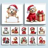 12pcs Christmas Puppy-11CT Stamped Cross Stitch Set 12.5*12.5cm/4.92*4.92in tapestrymarket