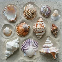 Coastal Shell Harmony - Diamond Painting