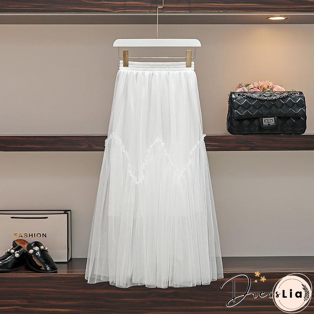 Sweet Knit Tee+Mesh Skirt P15772