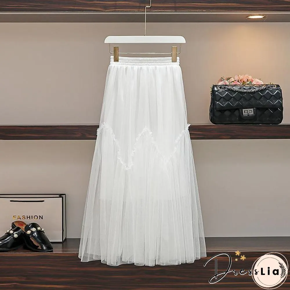 Sweet Knit Tee+Mesh Skirt P15772