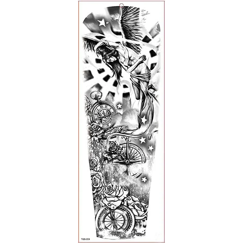 Large Arm Sleeve Tattoo Waterproof Temporary Tattoo Sticker Tiger Butterfly Men Full Flower Tatoo Body Art Tattoo Girl