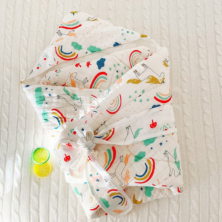 Baby Rainbow Newborn Wrap Blanket