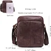 BAIGIO Leather Bag for Men Cross Body Bag Vintage Small Ipad Messenger Bag Side Satchel for Men Business Bag Casual Hangbag Sling Bag for Work Travel Daily, Brown