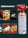 Butane Torch Head Charcoal & Campfire Torch Lighter Reverse Use for BBQ Camping