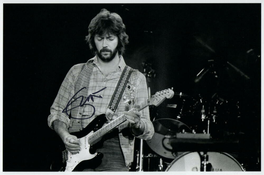 ERIC CLAPTON SIGNED AUTOGRAPH 8X12 Photo Poster painting - THE YARDBIRDS CREAM LEGEND, REAL COA