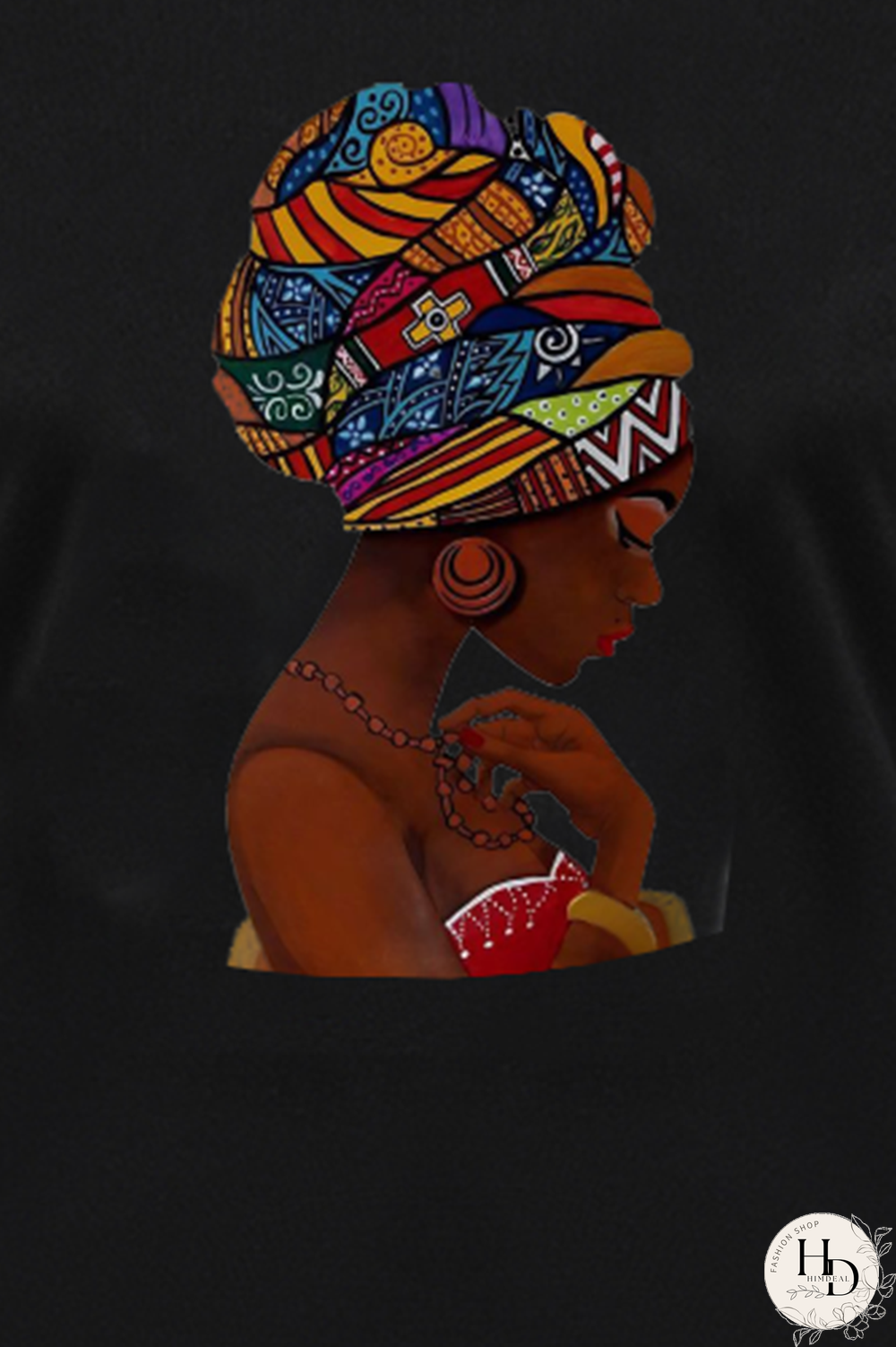 Black Fashion Casual Print Split Joint O Neck Tops