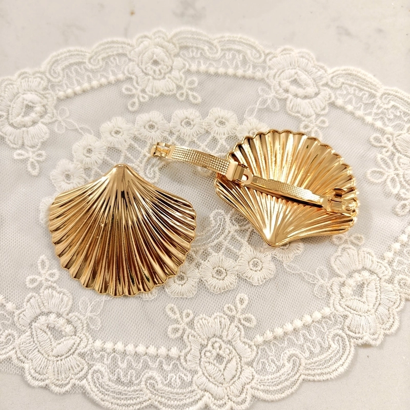 Women’s Classic Style Scallop Starfish Flower 304 Stainless Steel Plating Hair Clip Hair Tie