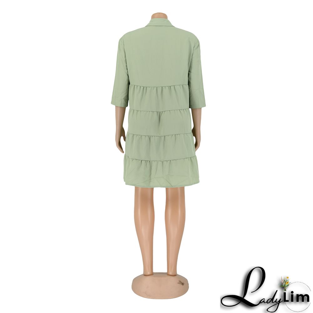 Women's Dress Short Sleeve Shirt Dress Loose Summer Short Skirt A-Line Skirt