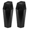 2Pcs Mini Car Trash Can with Lid Leakproof Vehicle Trash Bin Small Car Dustbin