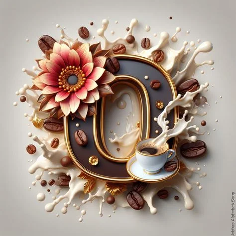 Diamond Painting - Full Round Drill - Coffee Alphabet(Canvas|40*40cm)