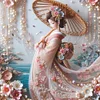 Kimono Girl-11CT Stamped Cross Stitch 50*50cm