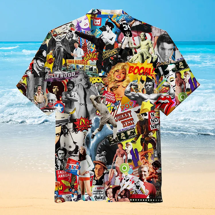 Pop Art Collage | Unisex Hawaiian Shirt