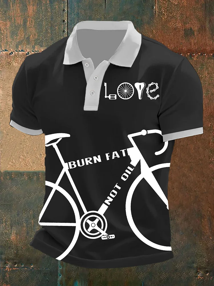 Herren-T-Shirt mit brennende Fett-nicht Öl-Sshort-Ärmel