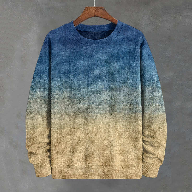 Men's Gradient Art Geometry Print Casual Sweatshirt  artssus