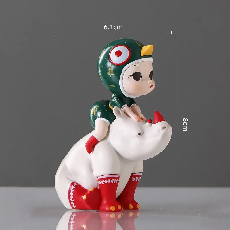 Little Girl Statue Creative Resin Fairy Tale Figurines For Interior Home Decor Room Desk Decoration Birthday Gift For Girlfriend