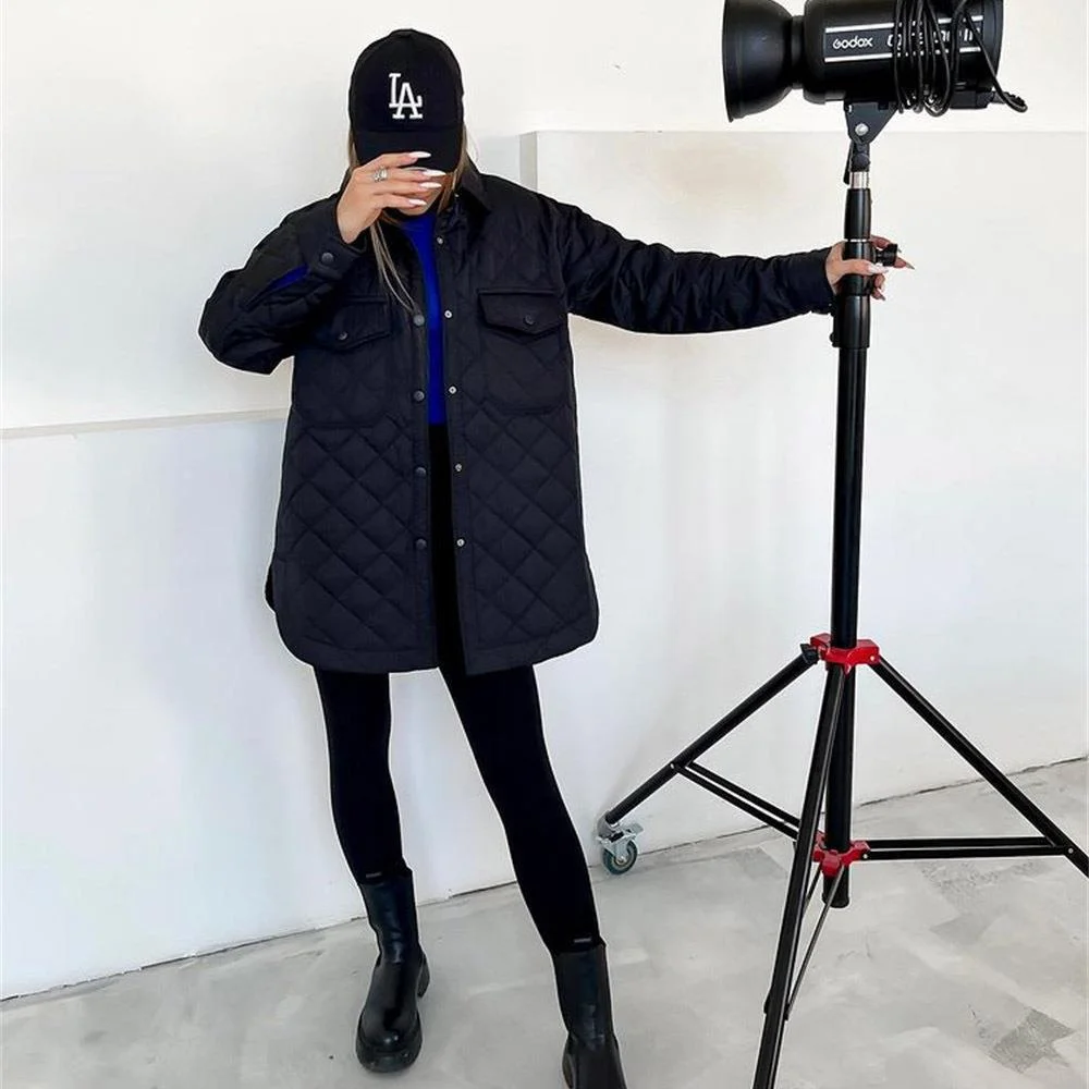 Toloer Long Breasted Collar Loose Warm Rhomenge Cotton Clothing New 2022 Autumn And Winter Versatile Thick Cotton-Padded Clothes Women-Outfit Ideas