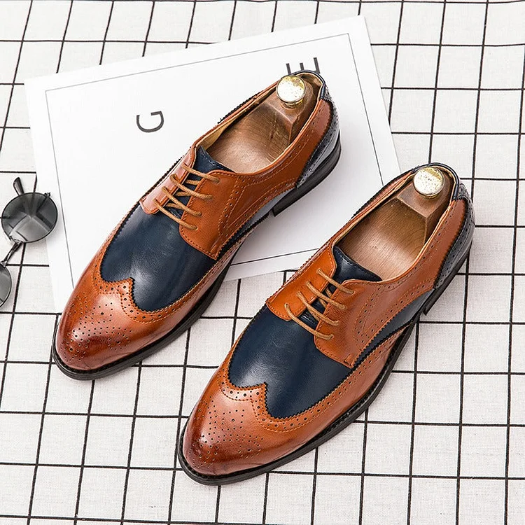 Oxford Faux Leather Dress Shoes Party Gentleman England