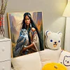 Diamond Painting-DIY Full Round Drill Indian Owl(40*40 CM)
