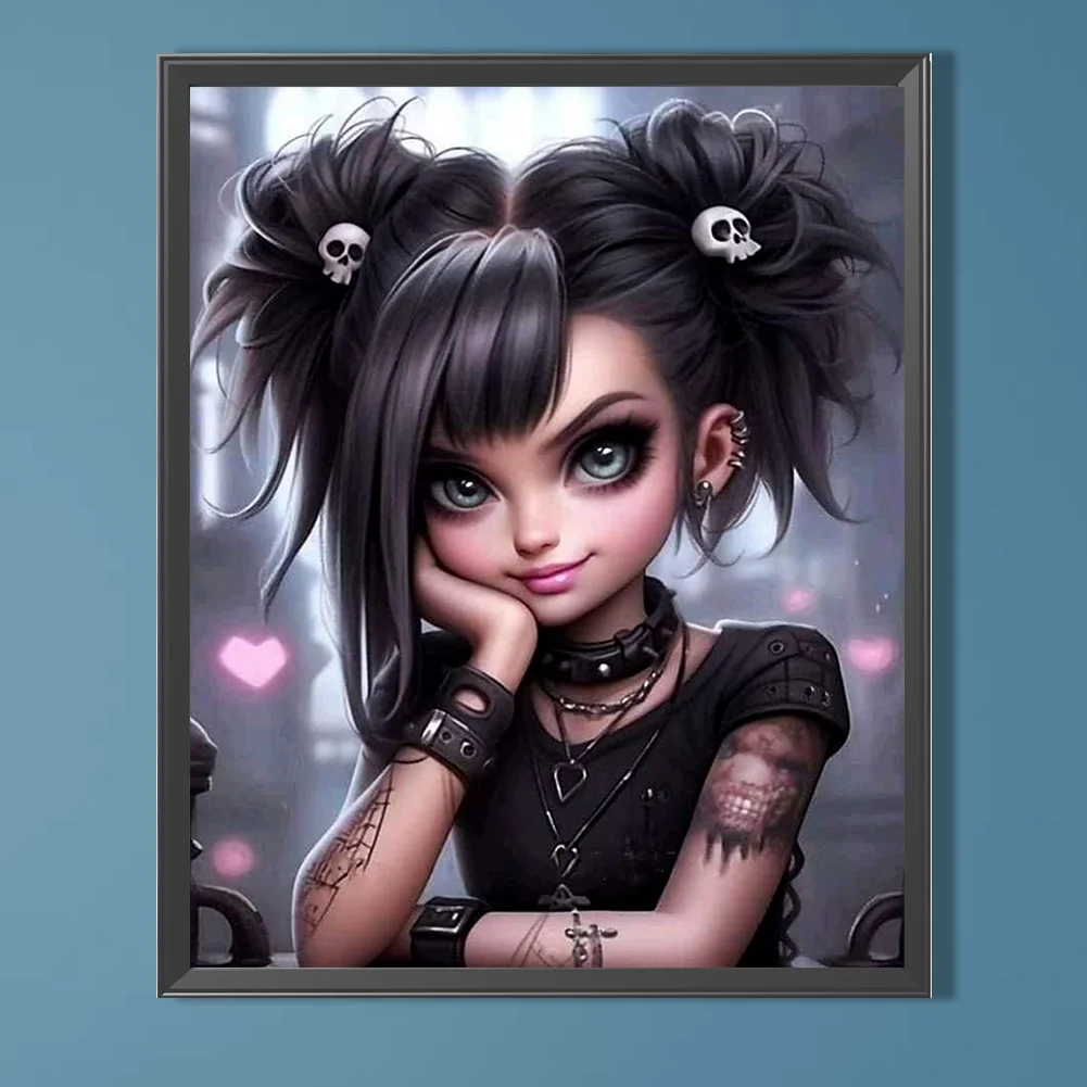 Full Round Diamond Painting 40*50cm - Sweet Cool Girl