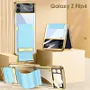 Electroplated Transparent Samsung Galaxy Z Flip4  Hard Cover with Strap
