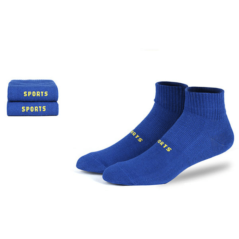 Mens Casual Letter SPORT Cotton Ankle Socks High Elastic Breathable Socks