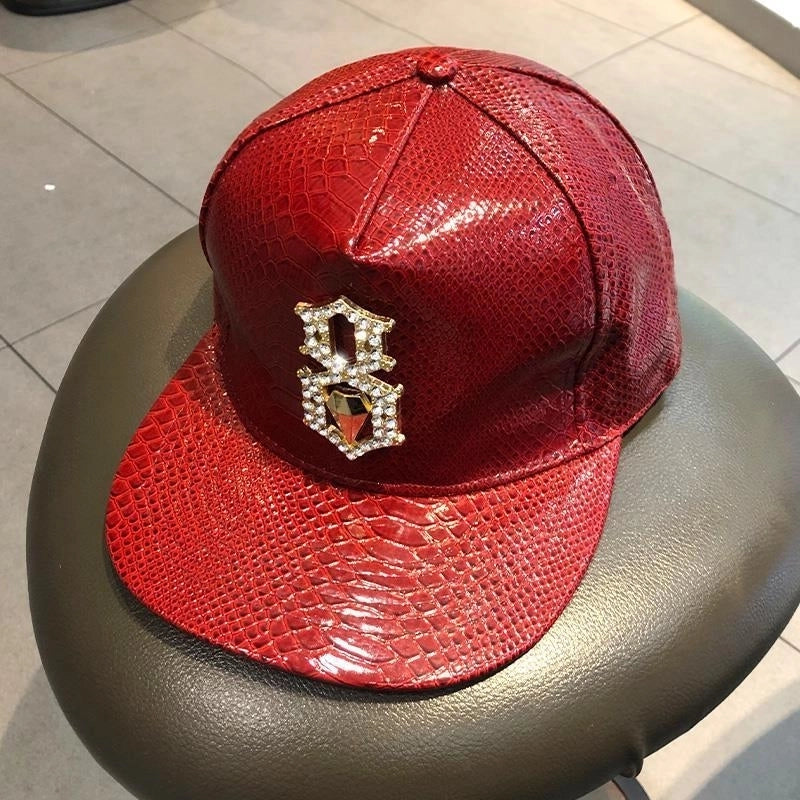 Unisex Punk Cross Dollar Skull Rhinestone Baseball Cap