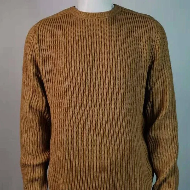 Men's Solid Color Coat Knitted Sweater