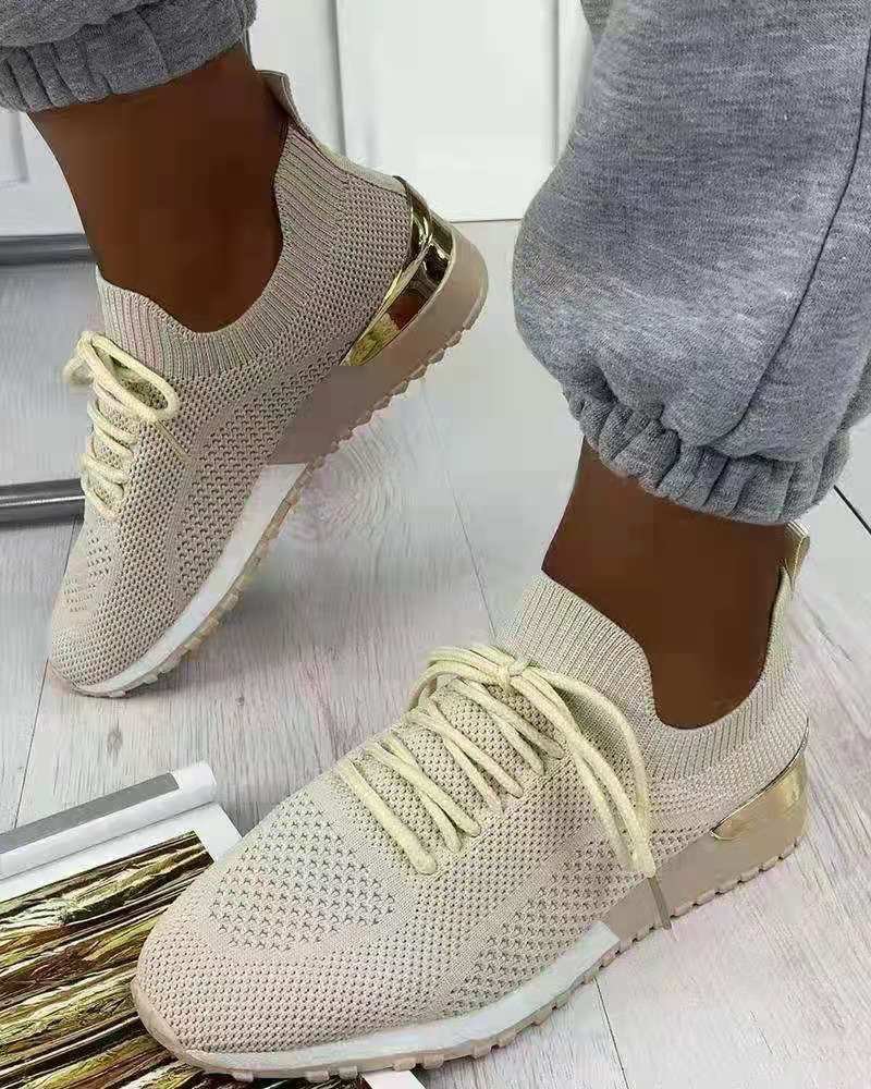 Mesh Women Sneaker Shoes Summer Fashion Breathable Cross Tie Platform Woman Casual Sport Shoes Lace Up 2021 Zapatos De Mujer