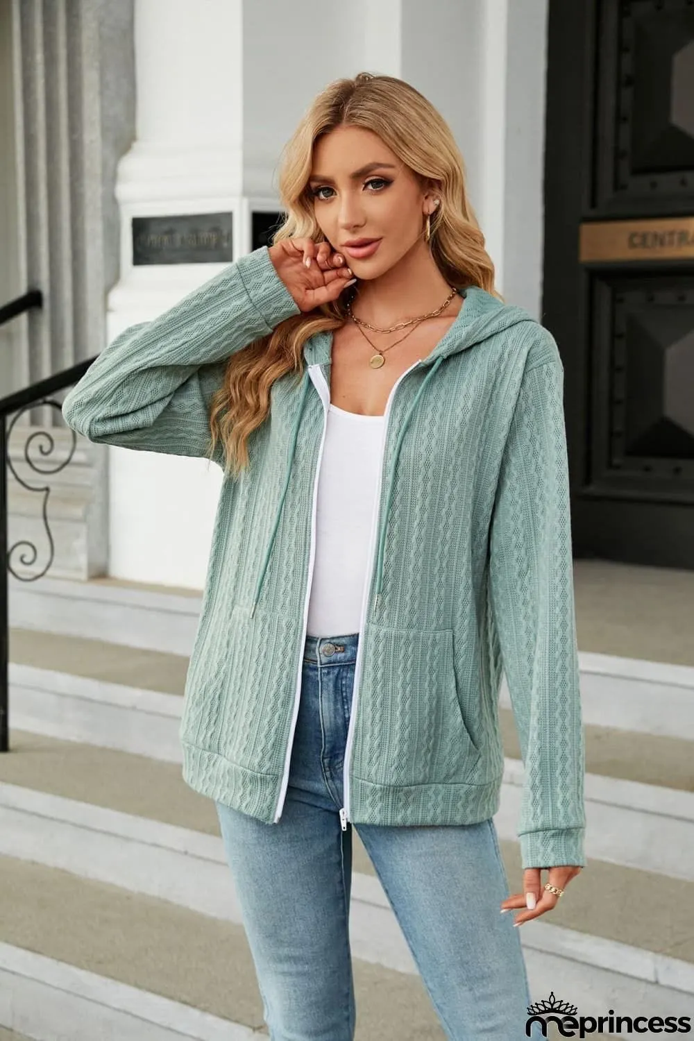 Zip-Up Hooded Jacket