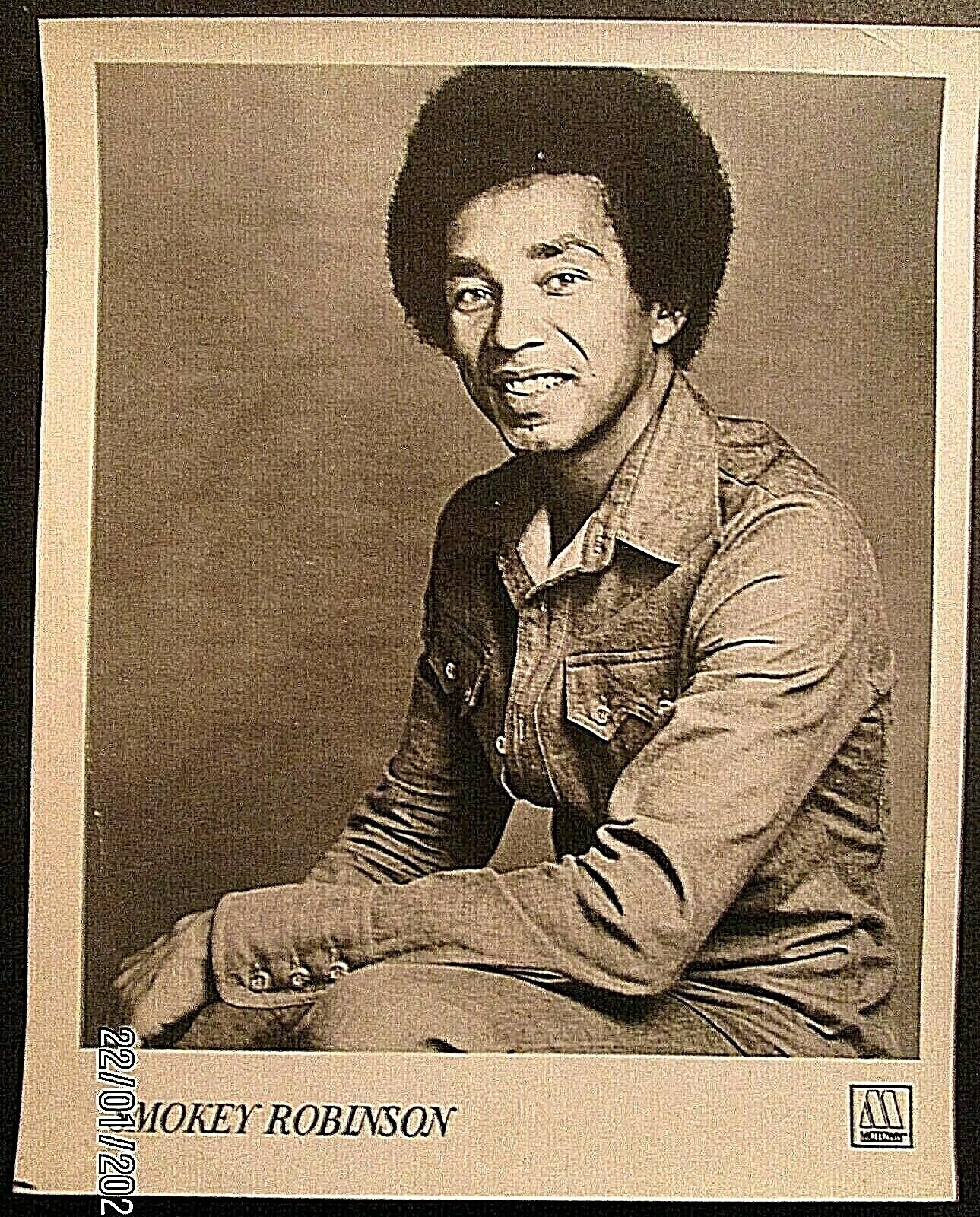 SMOKEY ROBINSON ( ORIGINAL VINTAGE RECORD PROMO Photo Poster painting) CLASSIC