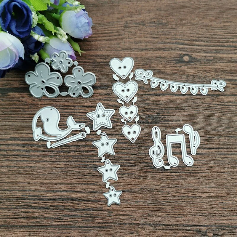 6pcs/pack Metal Cutting Dies Stencils Die Cut for DIY Scrapbooking Album Paper Card Embossing