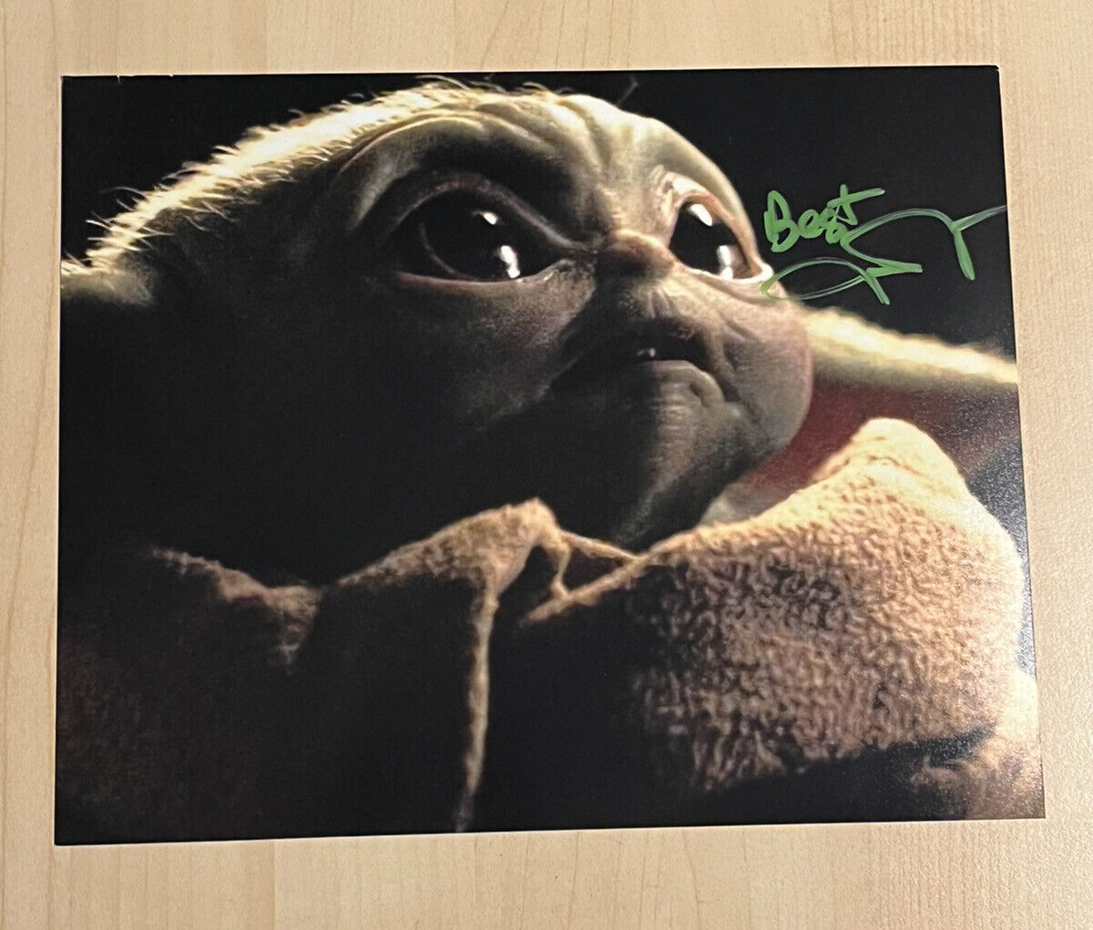 JOHN ROSENGRANT HAND SIGNED 8x10 Photo Poster painting STAR WARS MANDALORIAN BABY YODA COA