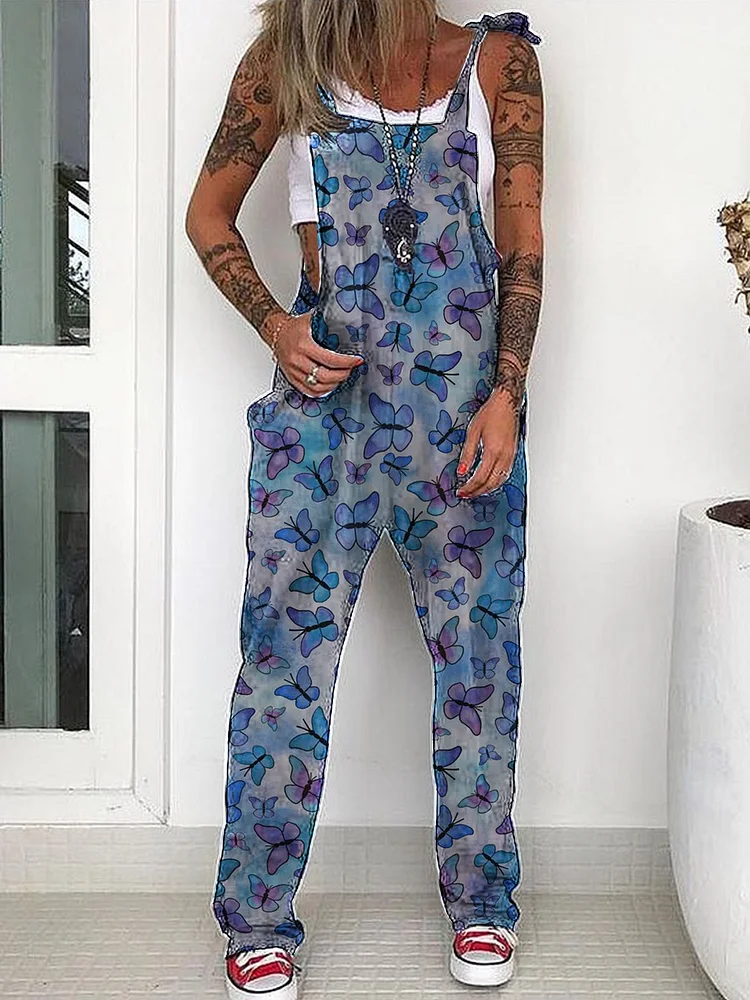 Printed casual jumpsuit