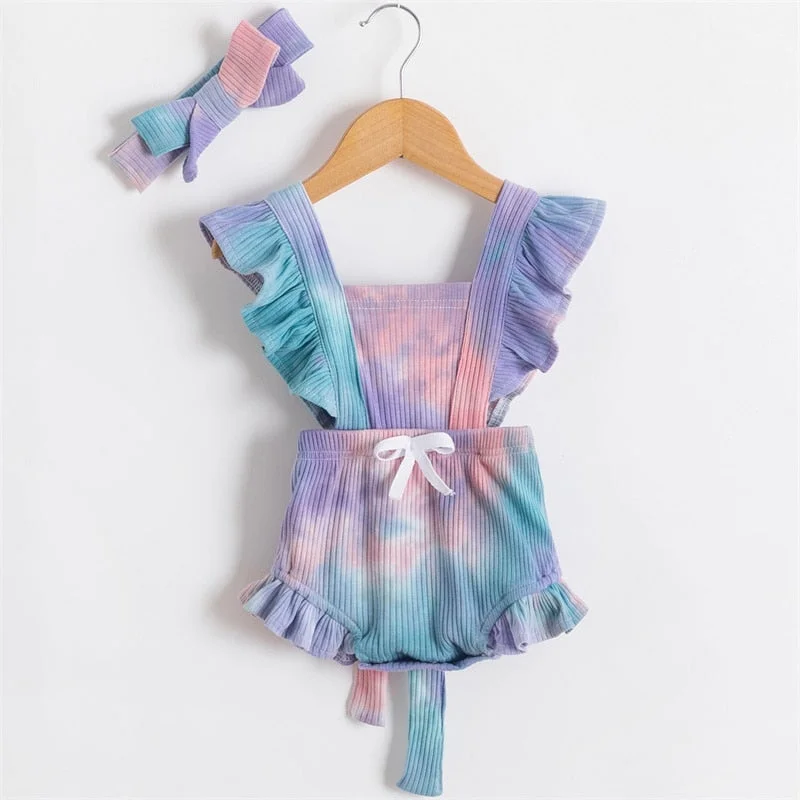 Kid Baby Girl Clothing Ruffle Sleeve Bikini One-Piece Swimwear Baby Girls Swimsuit Bathing Beach Costume Newborn Clothes Sets